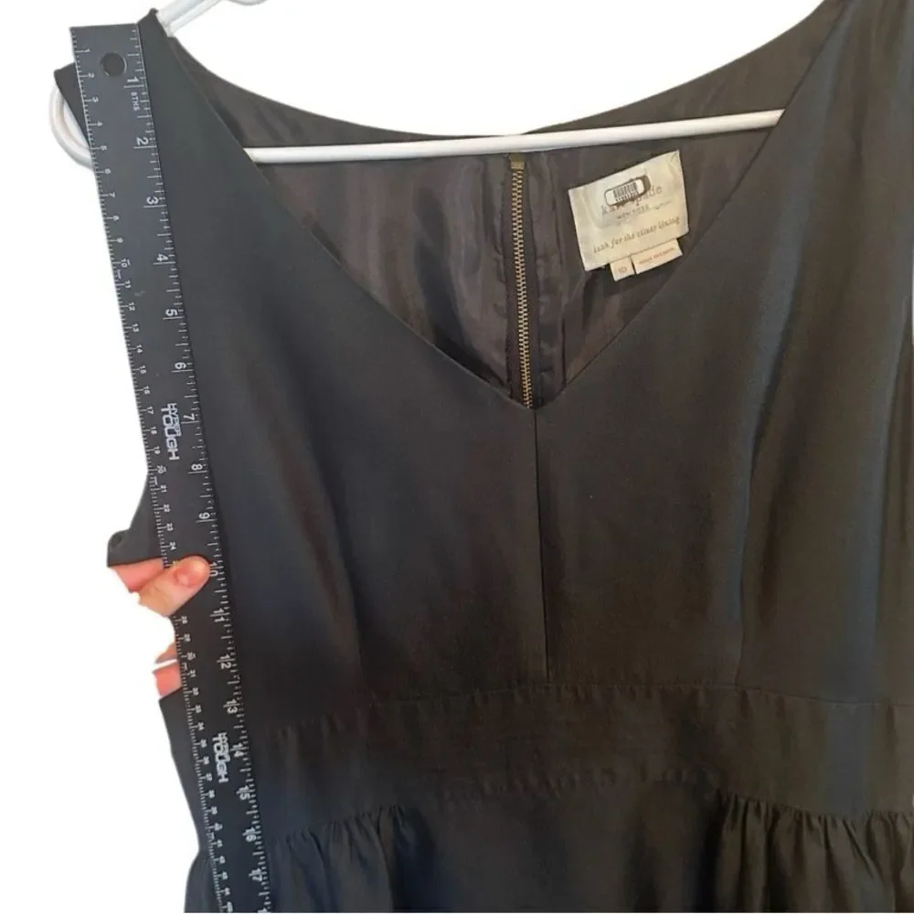 Kate Spade- Women’s Noir Black Heritage Tank Dress, Size 10